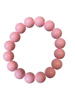 Plastik armbånd - med perler, Karmen - lyserød